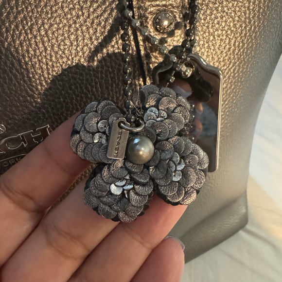 COACH TOWN TOTE Style F79983  Metallic Gunmetal - Picture 6 of 10